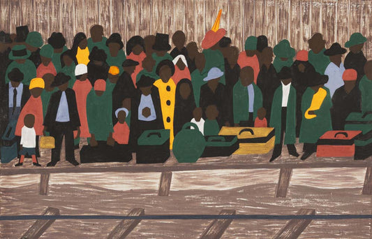 Jacob Lawrence - And the migrants kept coming, modernist poster print A2 poster print