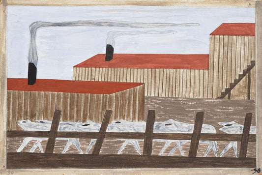 Jacob Lawrence - They arrived in great numbers into Chicago, gateway West A2 poster print