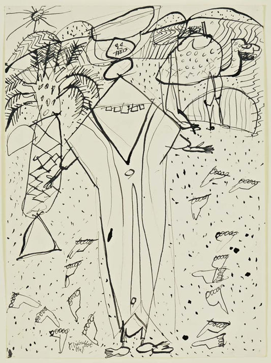 Jean Dubuffet - Desert and Bedouin, modernist poster print A2 poster print