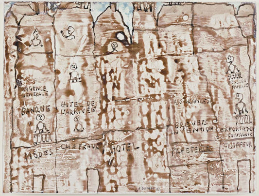 Jean Dubuffet - Facade, modernist poster print A2 poster print