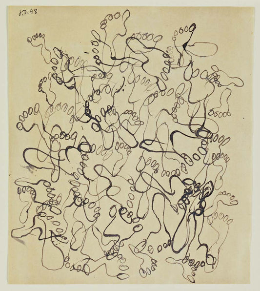 Jean Dubuffet - Footprints, (El Golea), II, modernist poster print A2 poster print