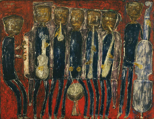 Jean Dubuffet - Grand Jazz Band, modernist poster print A2 poster print