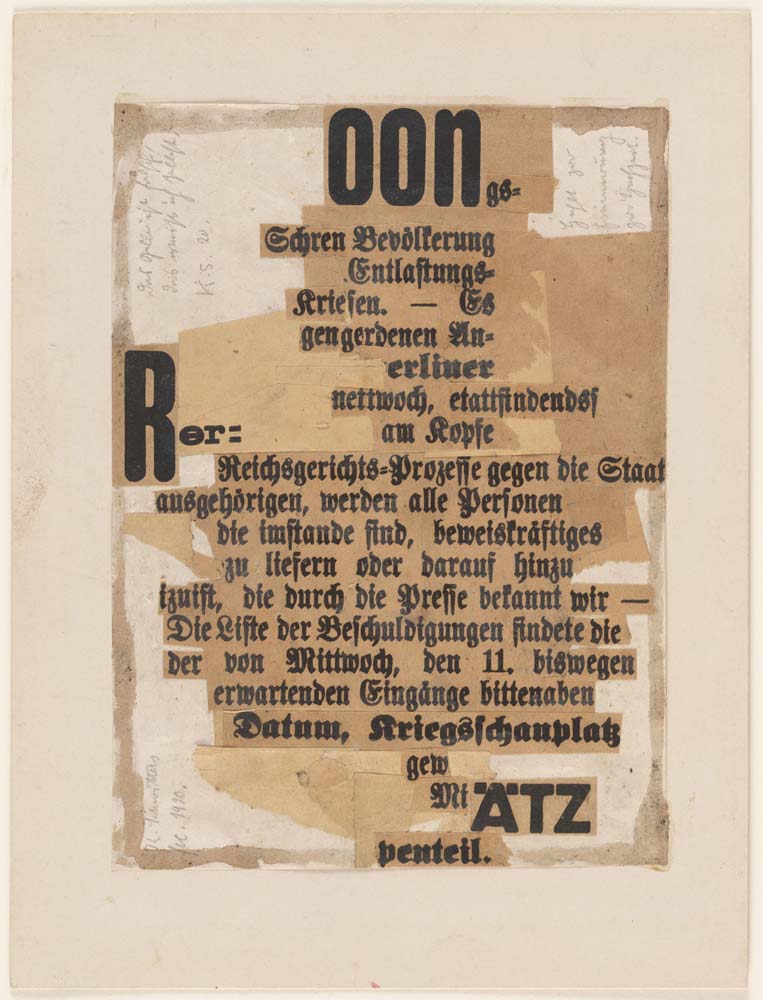 Kurt Schwitters - Untitled, modernist poster print A2 poster print