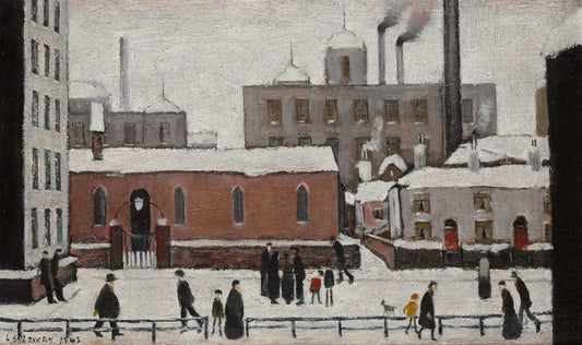 A Factory Town under Snow by L S Lowry