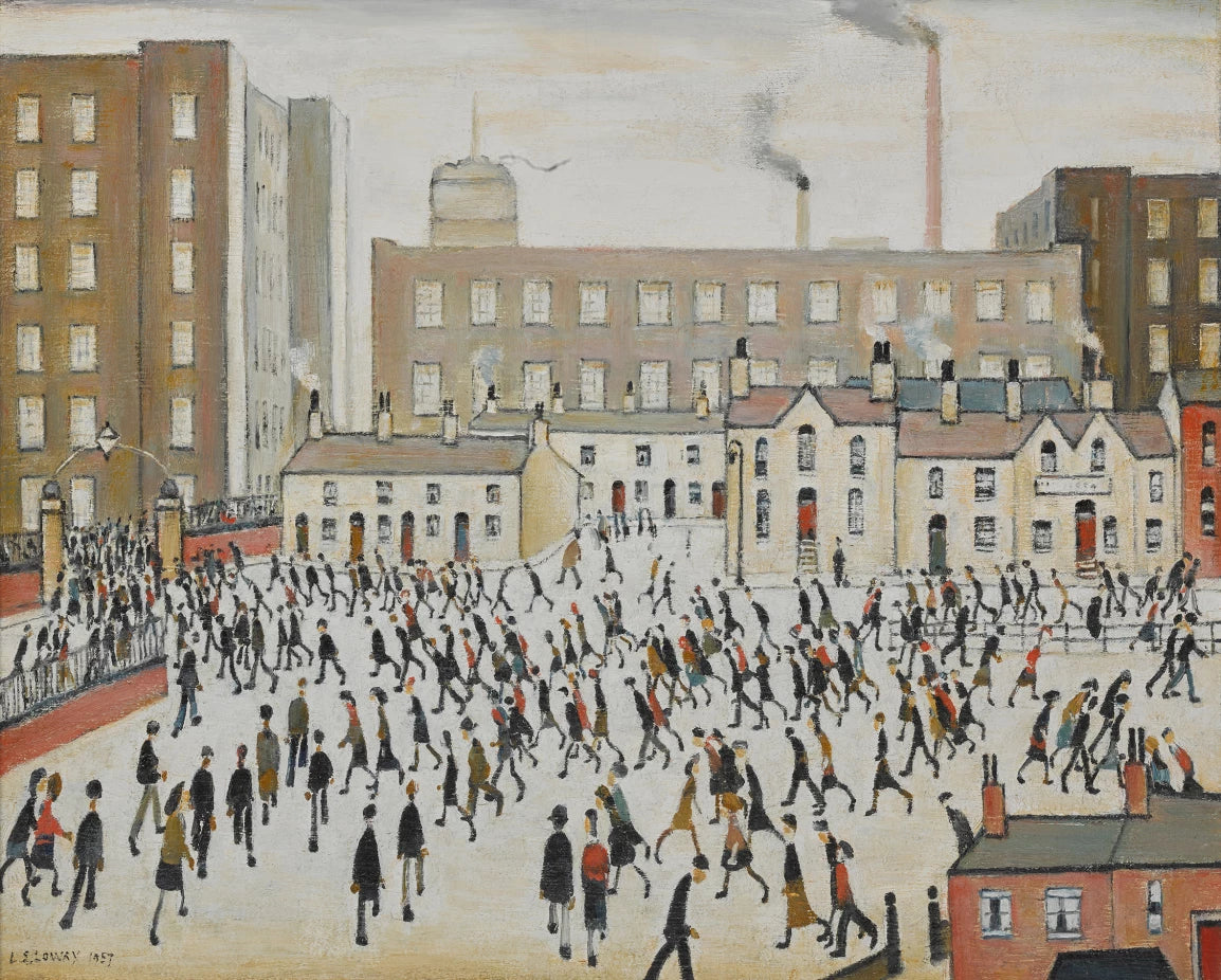 Going to Work by L S Lowry