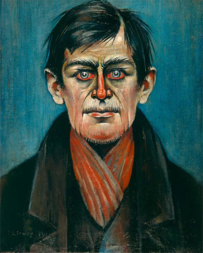 Head of a Man (Man with Crimson Eyes) by L S Lowry