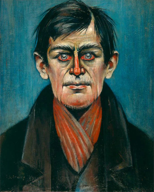 Head of a Man (Man with Crimson Eyes) by L S Lowry