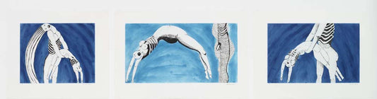 Louise Bourgeois - Triptych for the Red Room, modernist poster print A2 poster print