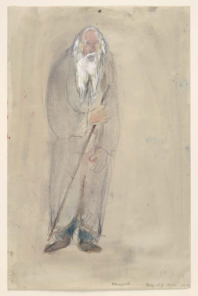 Marc Chagall - A Very Old Man, costume design for Aleko, modernist poster print A2 poster print