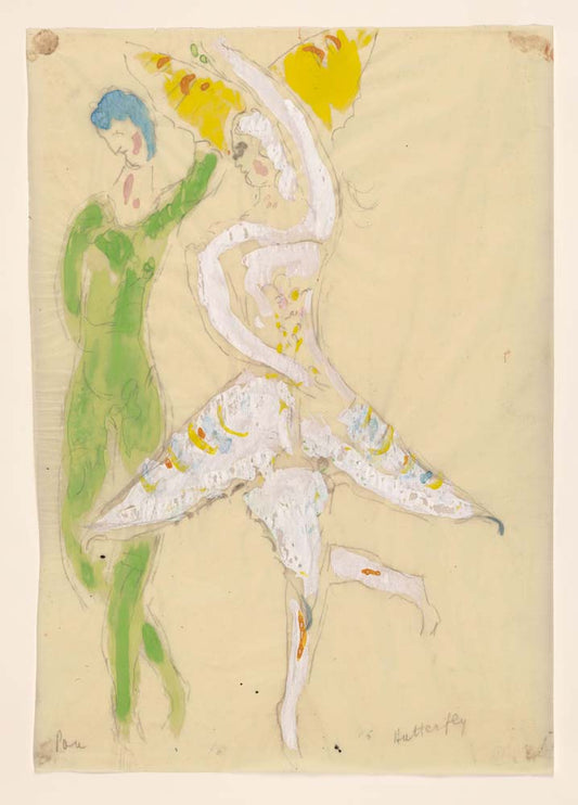 Marc Chagall - Costume for Butterfly, costume design for Aleko, modernist poster print A2 poster print