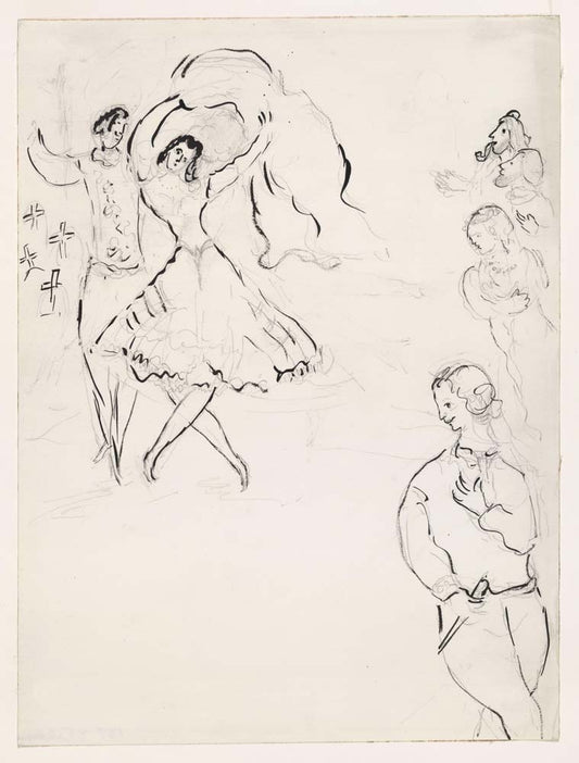 Marc Chagall - Sketch for the Choreographer, for Aleko (2), modernist poster print A2 poster print