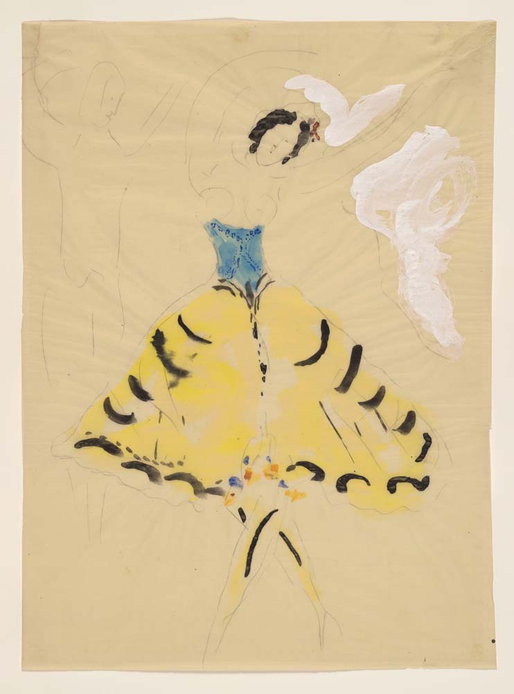 Marc Chagall - Zemphira, costume design for Aleko (2), modernist poster print A2 poster print