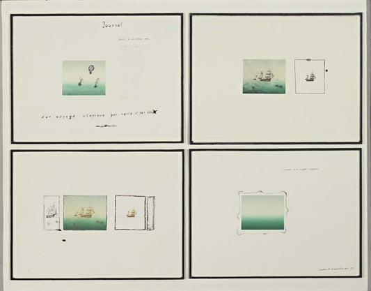 Marcel Broodthaers - Journal d'un voyage utopique, modernist poster print A2 poster print