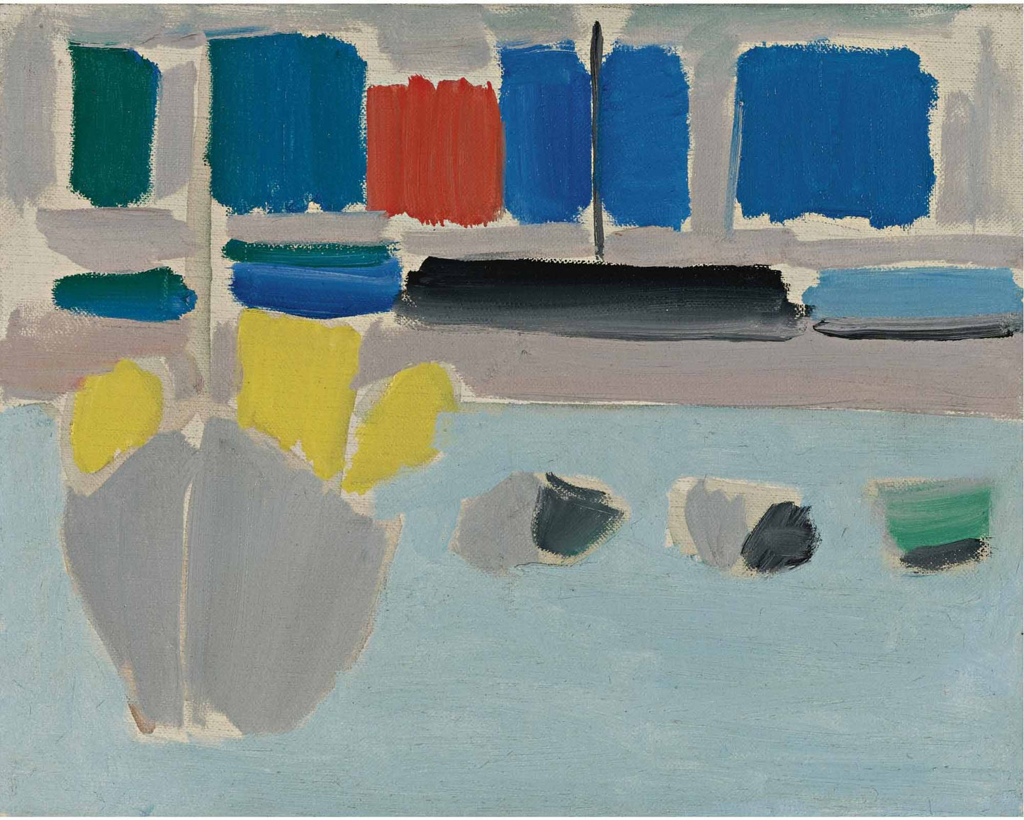 Marine (1954), Abstract Landscape Ship Harbour Seascape  by Nicolas de Staël