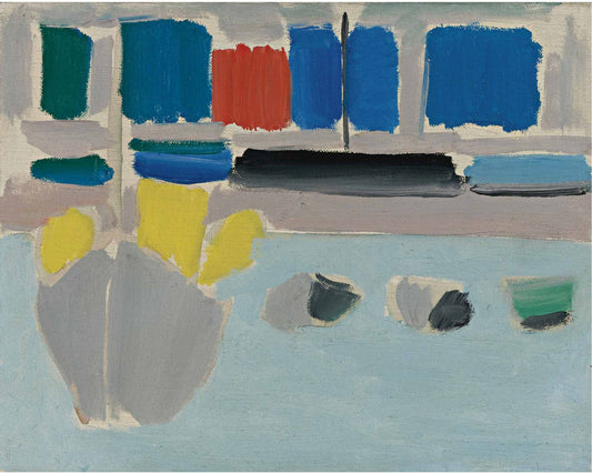 Marine (1954), Abstract Landscape Ship Harbour Seascape  by Nicolas de Staël