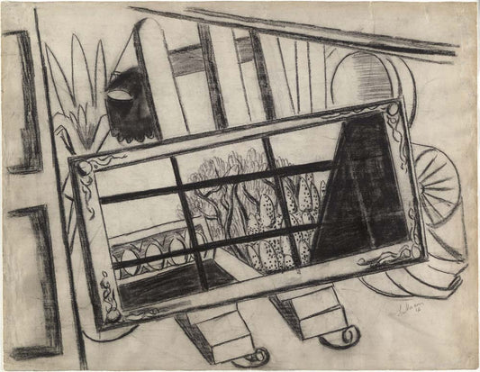 Max Beckmann - A Mirror on an Easel, modernist poster print A2 poster print