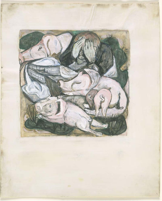 Max Beckmann - The Prodigal Son Among Swine, modernist poster print A2 poster print