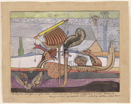 Max Ernst - Stratified Rocks, Nature's Gift, modernist poster print A2 poster print