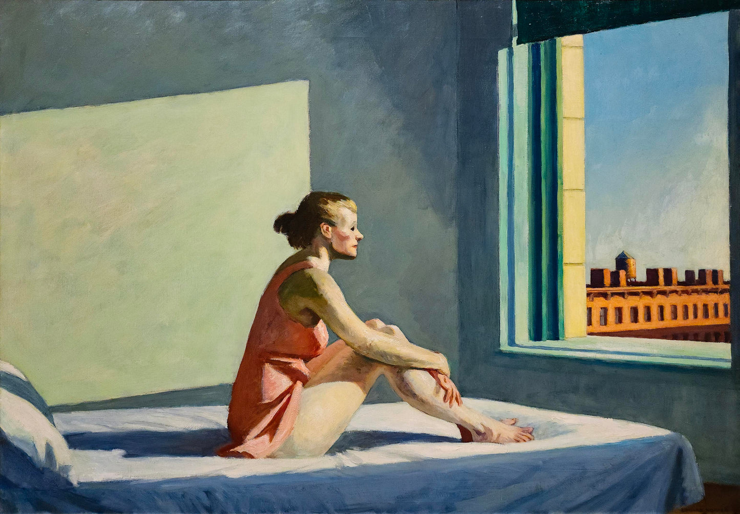 Morning Sun by Edward Hopper (American, 1882 - 1967), 16X12"(A3)Poster Print
