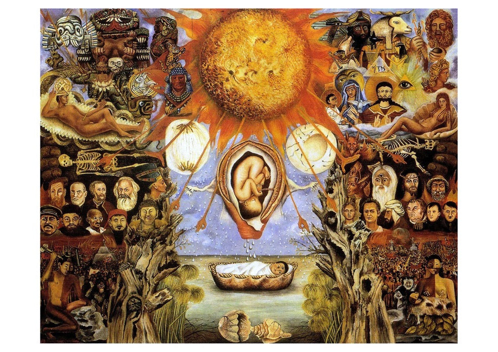 Moses, Nucleus of Creation, 1945 by Frida Kahlo, vintage art, modern poster print