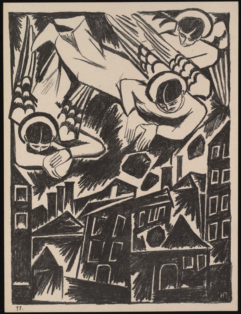 Natalia Goncharova - Grad obrechennyi from Misticheskie obrazy voiny. A2 poster print