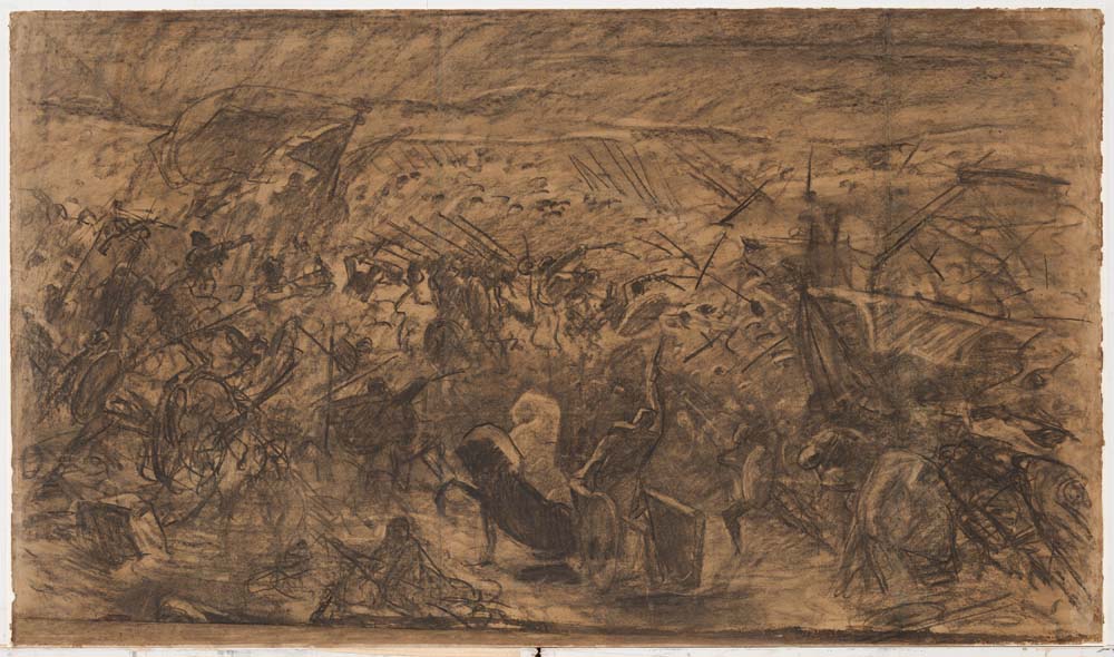 Odilon Redon - The Battle, modernist poster print A2 poster print