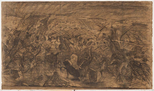 Odilon Redon - The Battle, modernist poster print A2 poster print