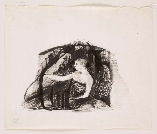 Odilon Redon - The Queen of Sheba II, modernist poster print A2 poster print