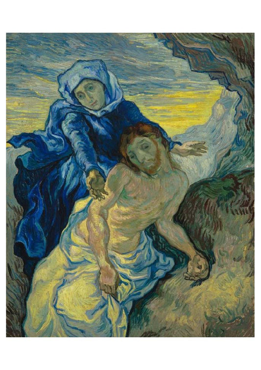Pietà (1889) by Vincent Van Gogh, A2 Size (16x24") Poster Print