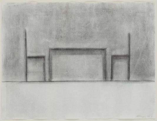 Richard Artschwager - Table and Two Chairs, modernist poster print A2 poster print