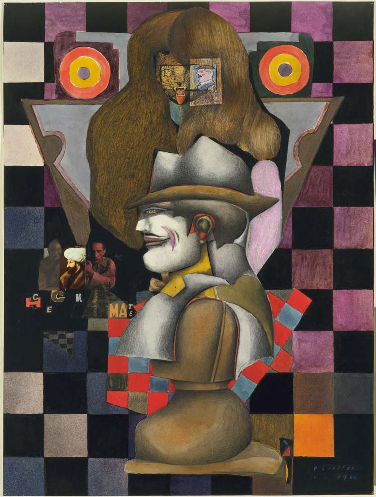 Richard Lindner - Checkmate, modernist poster print A2 poster print
