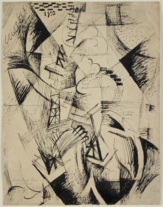 Robert Delaunay - The Tower and the Wheel, modernist poster print A2 poster print