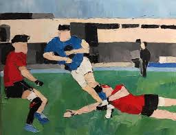 Rugby Players 1952  by Nicolas de Staël