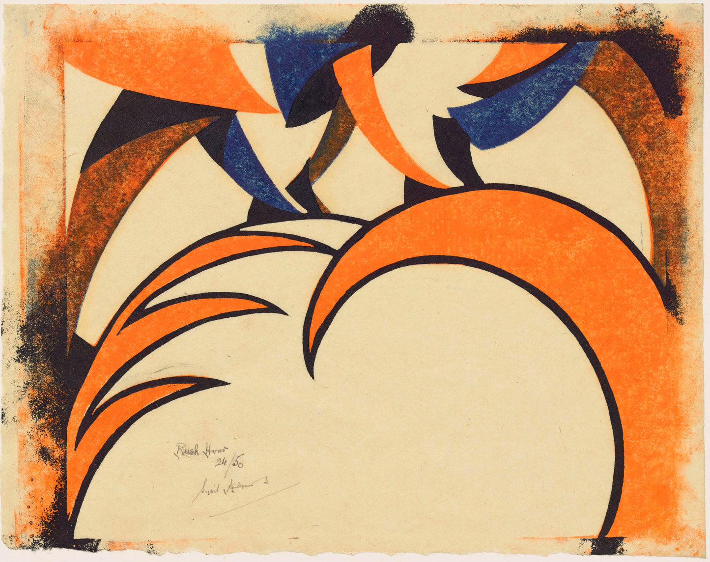 Sybil Andrews - Rush Hour,  modernist poster print