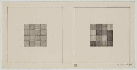 Sol LeWitt - Drawing Series III 2314 A & B, modernist poster print A2 poster print