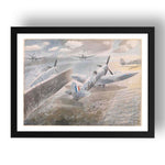 Spitfires_at_Sawbridgeworth,_Herts, 1942 by Eric Ravilious, 17x13" Frame