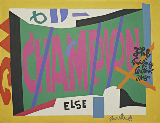 Stuart Davis - Visa, modernist poster print A2 poster print