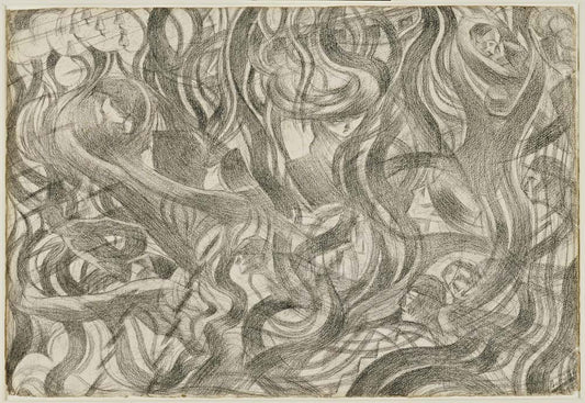 Umberto Boccioni - States of Mind The Farewells, modernist poster print A2 poster print