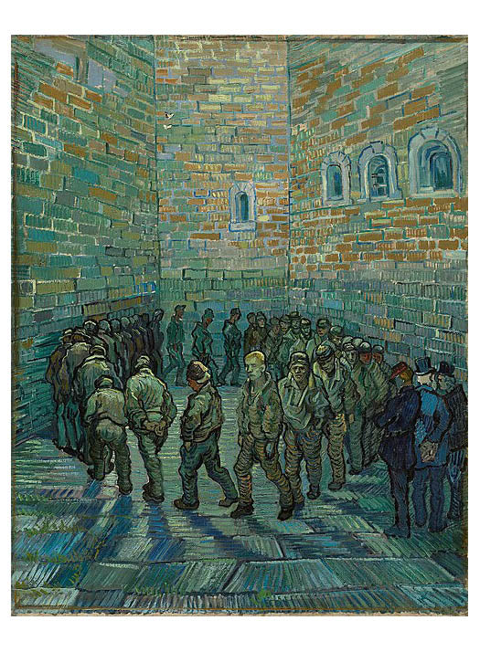 The Prisoners's Round (1890) by Vincent Van Gogh A2 Size (16x24") Poster Print