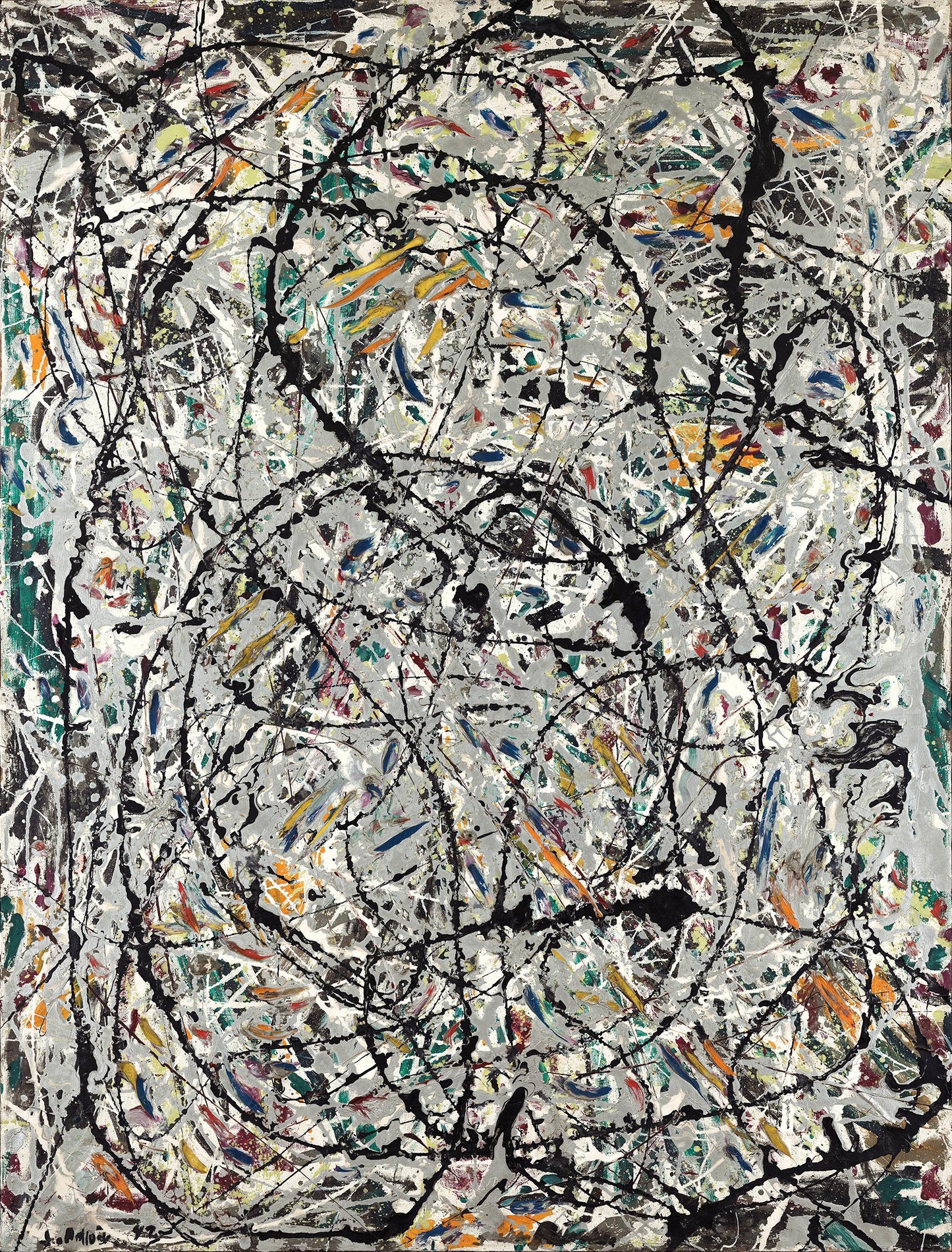 Watery Paths (Sentieri ondulati) 1947, vintage 'drip art' by Jackson Pollock