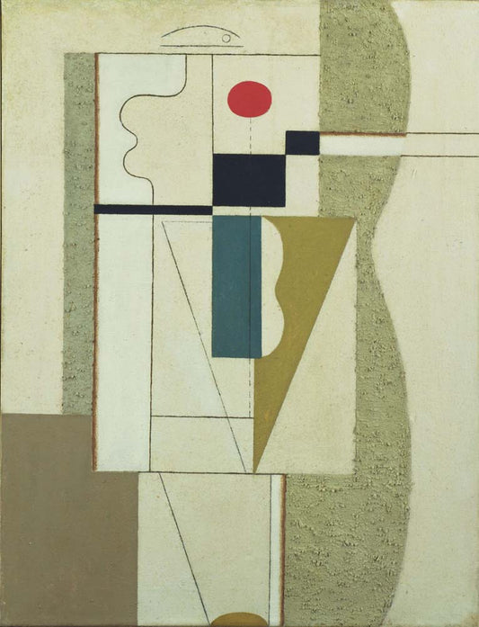 Willi Baumeister - Figurate with Red Ellipse, modernist poster print A2 poster print