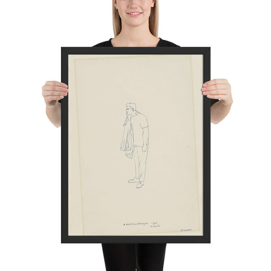 A shirt on a hanger by Erwin Wurm, Framed poster