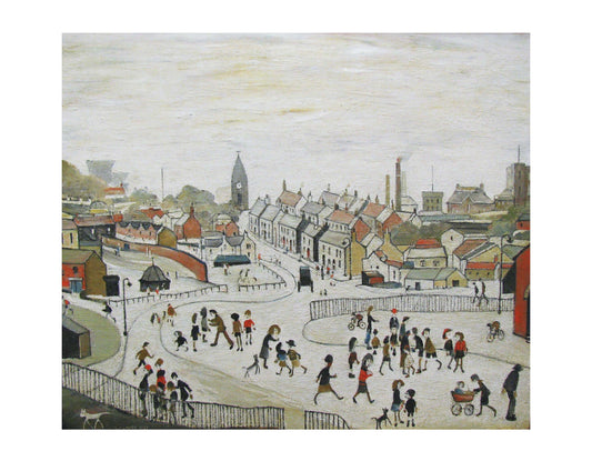 A Lancaster Town, landscape/cityscape by L S Lowry