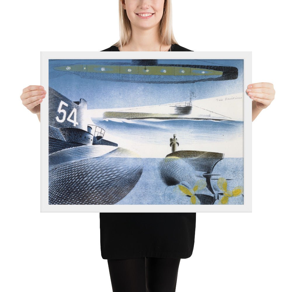 Aspects of Submarines by Eric Ravilious, Framed poster