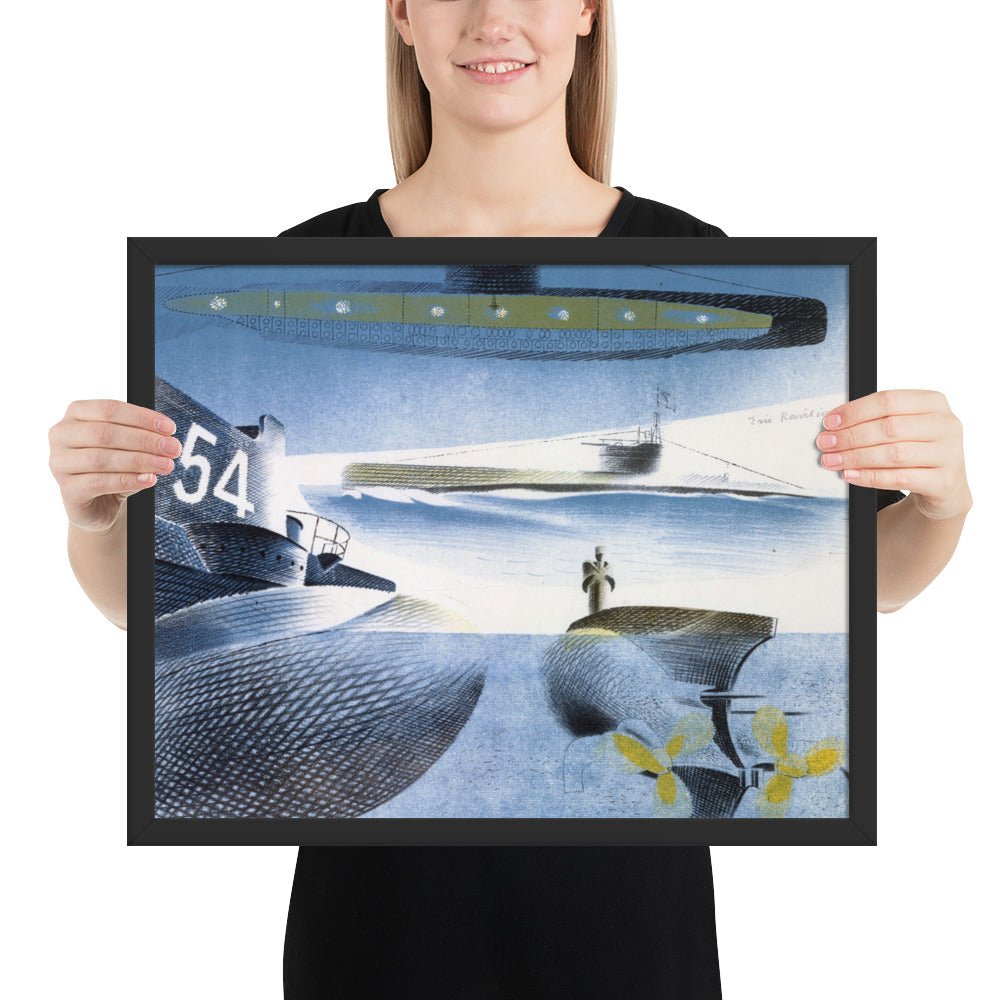 Aspects of Submarines by Eric Ravilious, Framed poster