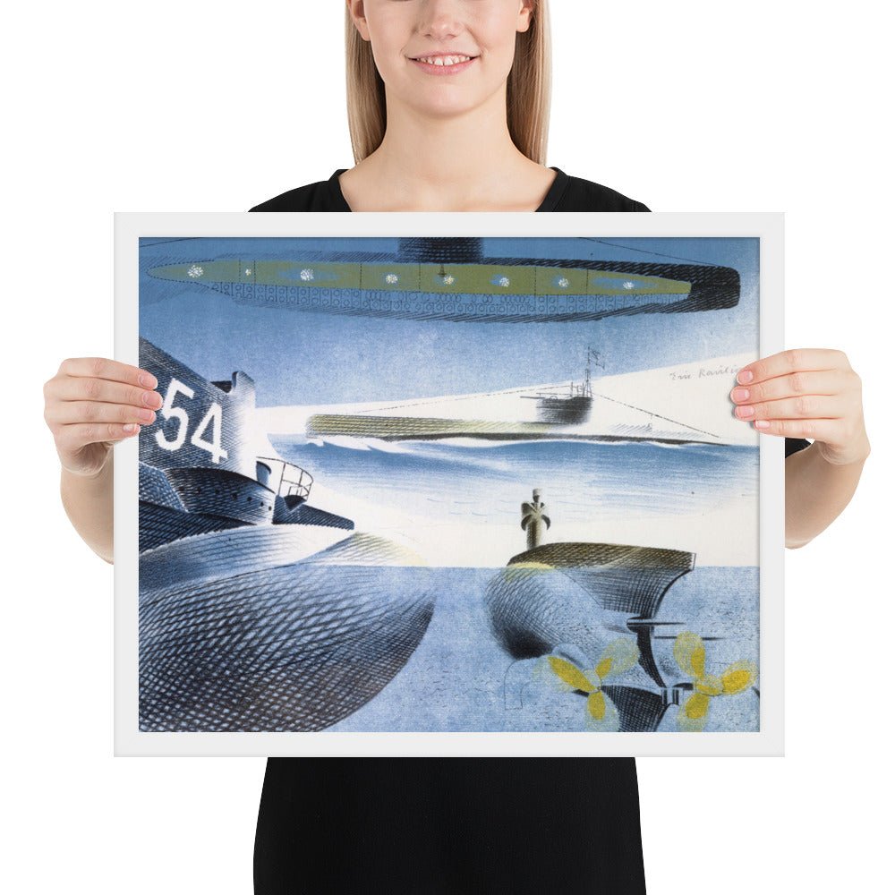 Aspects of Submarines by Eric Ravilious, Framed poster