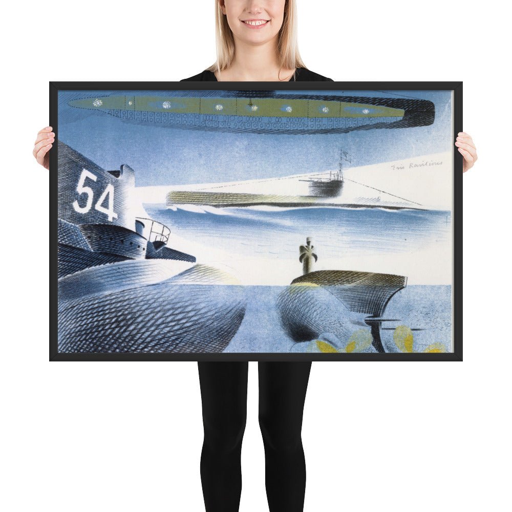 Aspects of Submarines by Eric Ravilious, Framed poster