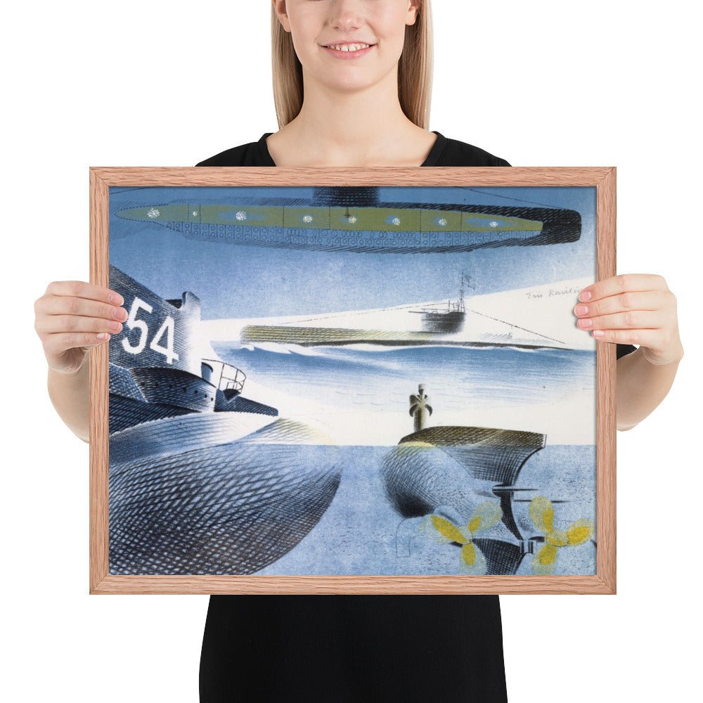Aspects of Submarines by Eric Ravilious, Framed poster