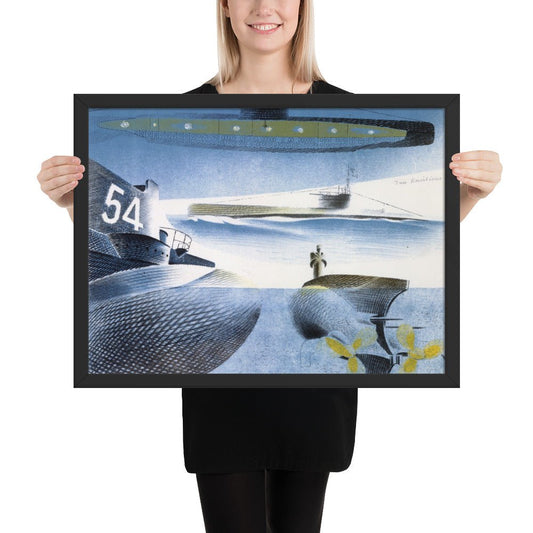 Aspects of Submarines by Eric Ravilious, Framed poster