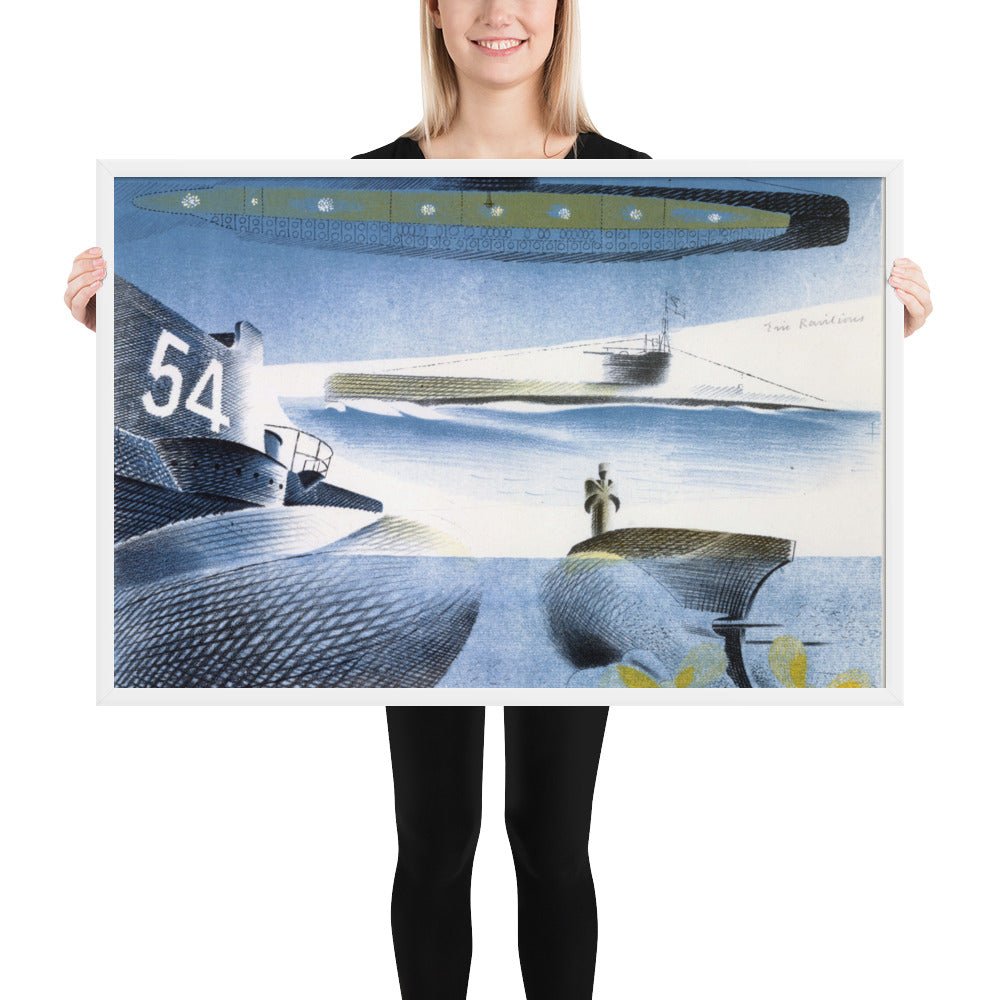 Aspects of Submarines by Eric Ravilious, Framed poster